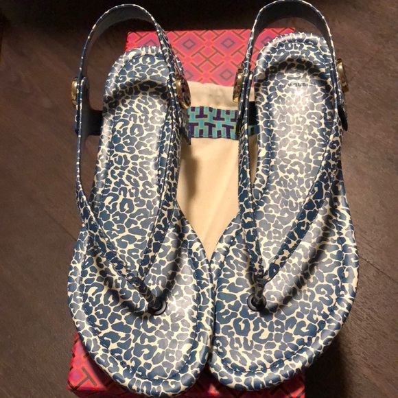 Tory Burch Leopard Wedge Sandals - Shoes - WTO96697 | The RealReal